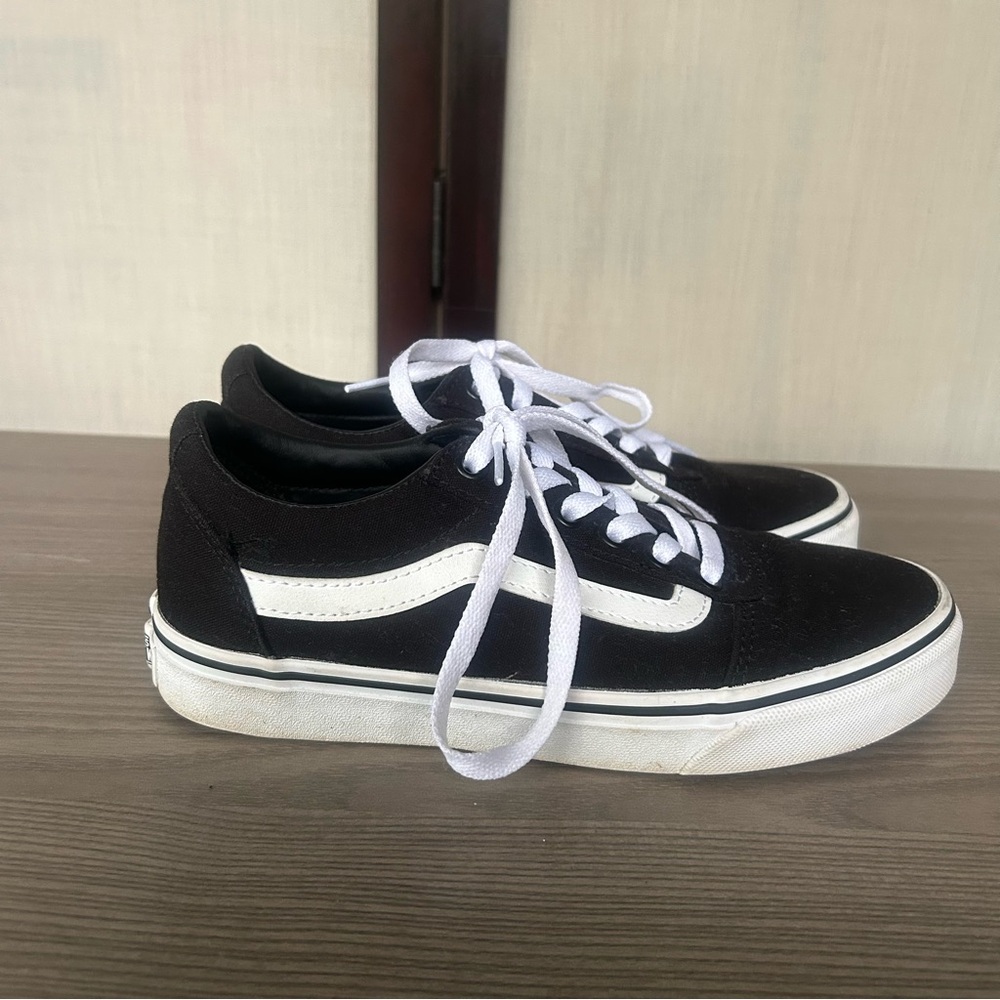 Vans Ward Black and White Skate Shoes